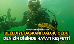 Belediye Başkanı dalgıç oldu: Denizin dibinde hayatı keşfetti!
