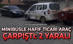 Minibüsle hafif ticari araç çarpıştı: 2 yaralı