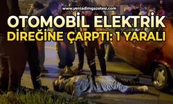 Kontrolden çıkan otomobil elektrik direğine çarptı: 1 yaralı