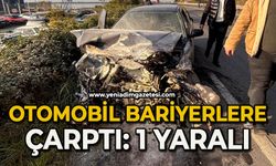 Otomobil bariyere çarptı: 1 yaralı