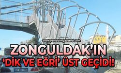 Zonguldak'ın 'dik ve eğri' üst geçidi!
