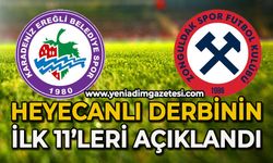 Heyecanlı derbinin ilk 11'leri açıklandı