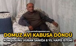 Domuz avı kabusa döndü: Komşusunu vuran sanığa 6 yıl hapis istemi