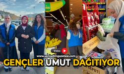 Gençler umut dağıtıyor