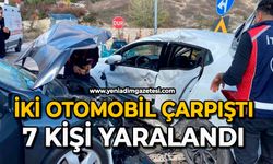 İki otomobil çarpıştı: 7 kişi yaralandı