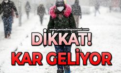 Dikkat Zonguldak: Kar geliyor!