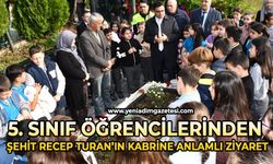5. sınıf öğrencilerinden şehit Recep Turan’ın kabrine anlamlı ziyaret