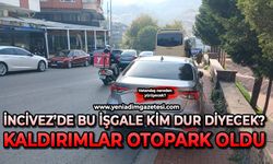 İncivez’de bu işgale kim dur diyecek?: Kaldırımlar otopark oldu!