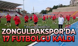 Zonguldakspor’da 17 futbolcu kaldı