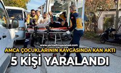 Amca çocuklarının kavgasında kan aktı: 5 kişi yaralandı
