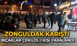 Zonguldak karıştı: Bıçaklar çekildi, 1 kişi yaralandı