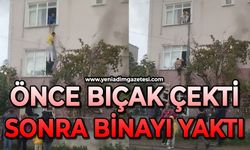 Önce bıçak çekti, sonra binayı yaktı: İşçiler alevlerden çarşaf bağlayarak kurtuldu