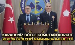 Karadeniz Bölge Komutanı Korkut, Rektör Özölçer’i makamında kabul etti