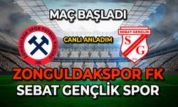 Zonguldakspor fk - Sebat Gençlik Spor karşılaşması başladı