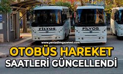 Otobüs hareket saatleri güncellendi