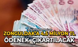 Zonguldak’a 4.5 milyon TL ödenek  çıkartılacak