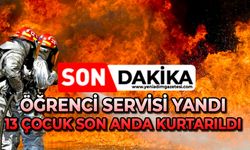 Öğrenci servisi yandı: 13 çocuk son anda kurtarıldı