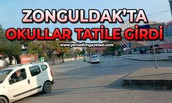 Zonguldak’ta okullar tatile  girdi
