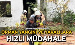 Orman yangını ve yaralılara hızlı müdahale