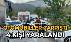 Otomobiller çarpıştı: 4 kişi yaralandı