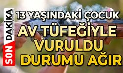 13 yaşındaki çocuk av tüfeğiyle vuruldu: Durumu ağır