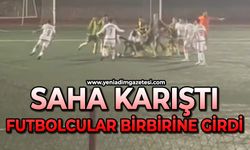 Saha karıştı: Yumruklar havada uçuştu