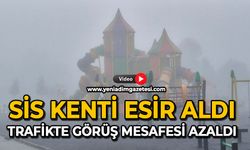 Sis kenti esir aldı: Trafikte görüş mesafesi azaldı