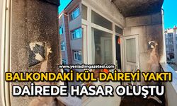 Balkondaki kül daireyi yaktı: Dairede hasar oluştu