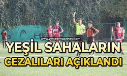 Yeşil sahaların cezalıları açıklandı