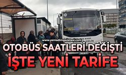 Otobüs saatleri değişti: İşte yeni tarife