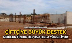 Çiftçiye büyük destek: Modern fındık deposu hızla yükseliyor
