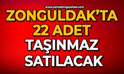 Zonguldak’ta 22 adet taşınmaz satılacak