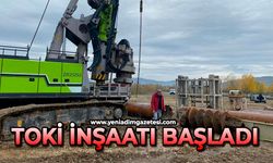 TOKİ  inşaatı başladı