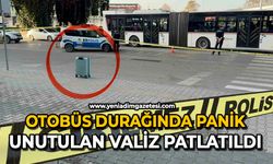 Otobüs durağında panik: Unutulan valiz patlatıldı
