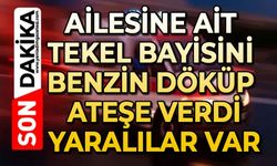 Ailesine ait tekel bayisini benzin döküp ateşe verdi: 2 yaralı