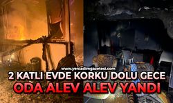 2 katlı evde korku dolu gece: Oda alev alev yandı