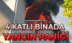 4 katlı binada yangın paniği