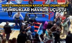Boks turnuvasında kavga ring dışına taştı, yumruklar havada uçuştu
