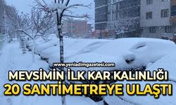Mevsimin ilk kar kalınlığı 20 santimetreye ulaştı