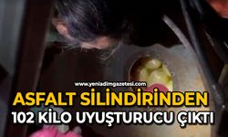 Asfalt silindirinden 102 kilo uyuşturucu çıktı