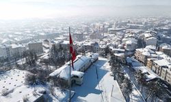 Kış güzelliği havadan görüntülendi