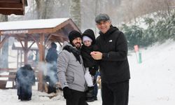 Mesire alanı kışın da misafirlerini ağırlıyor