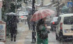 Yılın son kar yağışı 5 dakikada kenti beyaza bürüdü