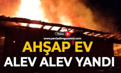 Ahşap ev alev alev yandı