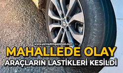 Mahallede olay: Araçların lastikleri kesildi