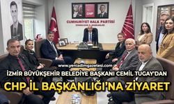 İzmir Büyükşehir Belediye Başkanı Cemil Tugay'dan CHP İl Başkanlığına ziyaret