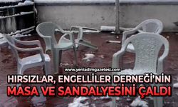 Hırsızlar, engelliler derneğinin masa ve sandalyesini çaldı