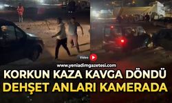 Korkunç kaza kavgaya döndü: o anlar kamerada