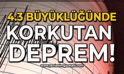 4.3 büyüklüğünde deprem