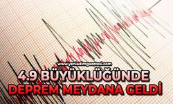 4.9 büyüklüğünde deprem meydana geldi